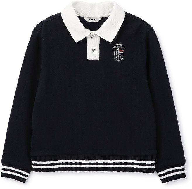 renoma kids 男童Polo領開襟大學T R2411T102