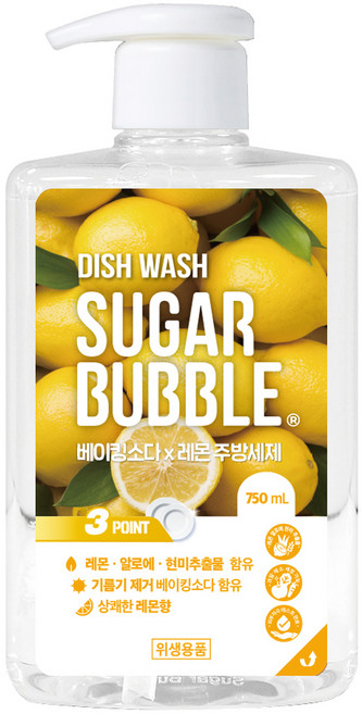 슈가버블 베이킹소다x레몬 주방세제, 750ml, 1개