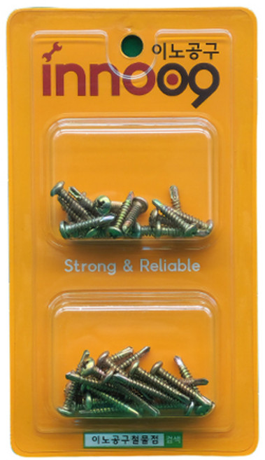 이노공구 둥근머리 직결나사 색 2종 x 20p 세트 NIT212, 1개