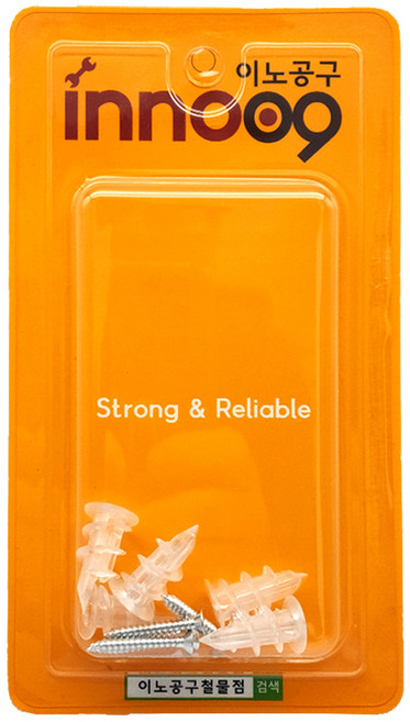이노공구 석고보드용 천공 앙카 투명 5pcs NIT512, 5세트