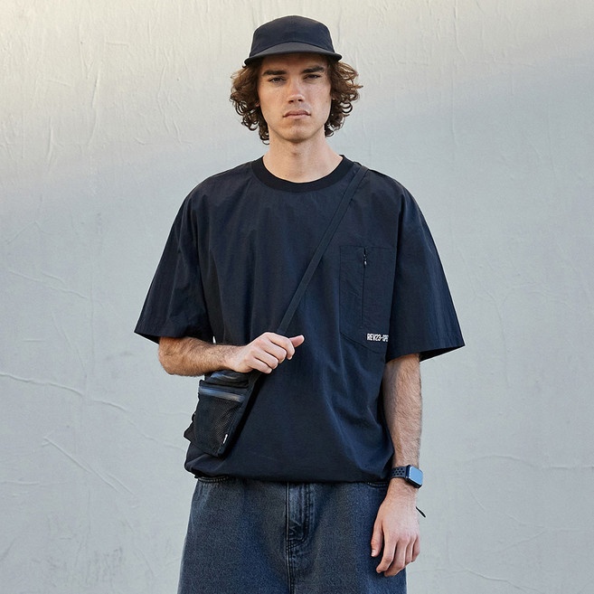 플루크 남녀공용 유틸리티 포켓 스트링 통기성 반팔티 FST310