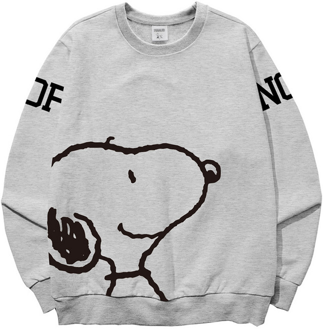 엠씨티 남녀공용 피너츠 빅스누피 특양 맨투맨