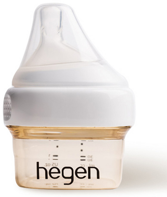 헤겐 유아용 멀티 젖병 + 0단계 꼭지 세트, 화이트 + 투명, 1세트, 60ml