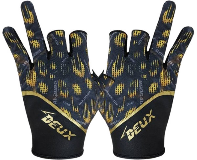 듀스피싱 스포츠 아웃도어 3컷장갑 양손세트 3GV-DF003, 블랙 + 골드, 1세트