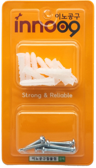 이노공구 백색 둥근머리 직결나사 칼블럭 세트 32mm 20pcs, 1세트