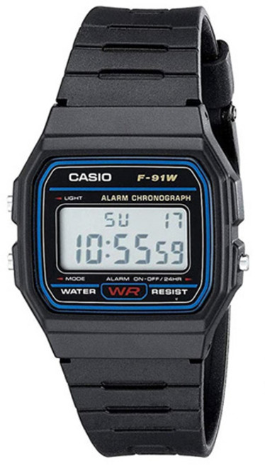 카시오 군인 전자 손목시계 + 각인 응원메세지 7번 문구 세트 01_F-91W-1D