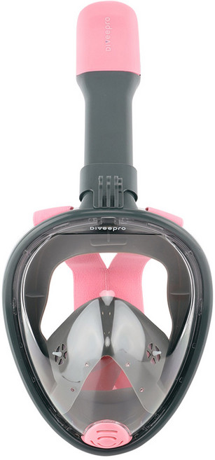 다이비프로 아동용 익스트림 풀페이스 스노쿨링 마스크, 쿠로미 핑크