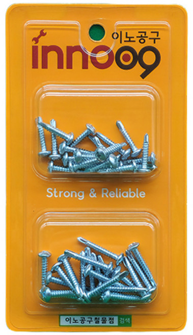 이노공구 백색 둥근머리 직결나사 2종 x 20p 세트 NIT227, 1세트