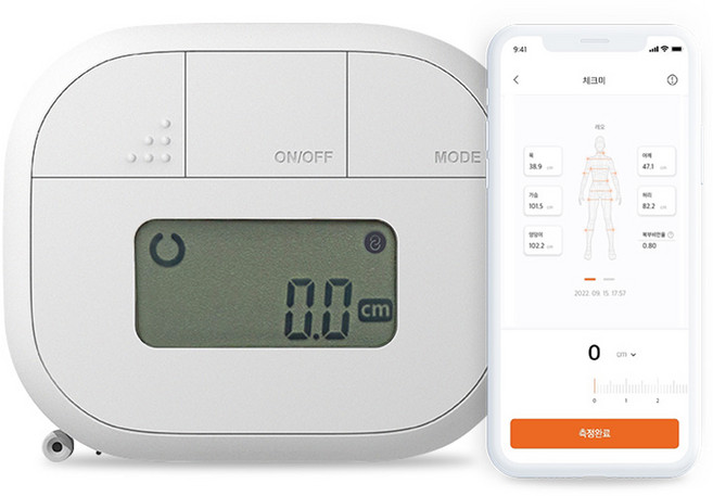앳플리 에블데이 체크미 피팅 스마트 디지털 미니 줄자, 1개입, 1개