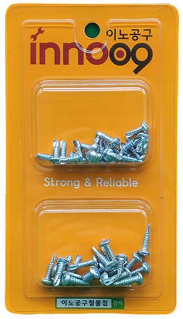 이노공구 백색 둥근머리 직결나사 2종 x 20p 세트 NIT226, 1세트