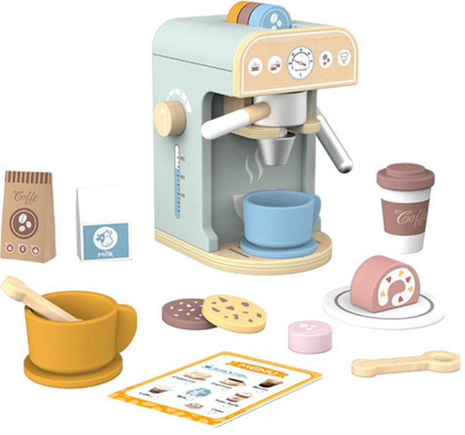 투키토이 아동용 원목카페놀이, 혼합색상, 1개