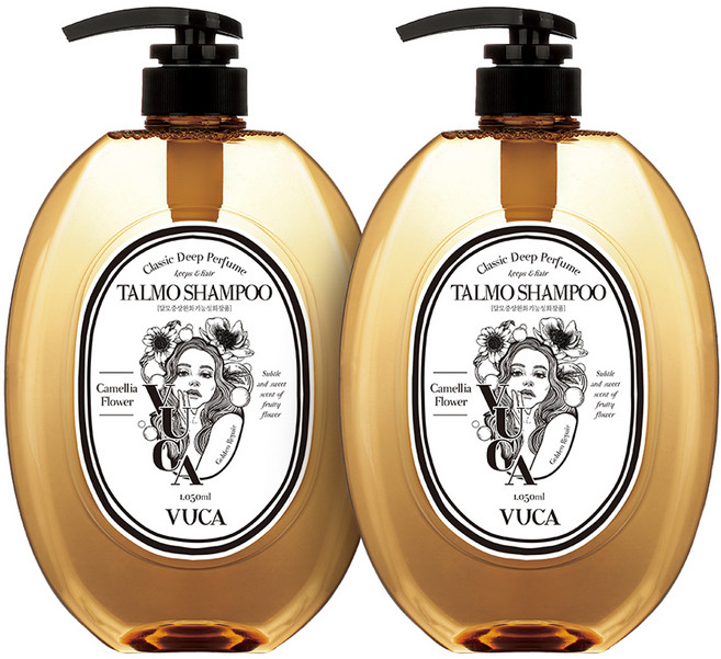 뷰카 클래식 딥 퍼퓸 골든 리페어 탈모 샴푸 동백꽃향, 1.05L, 2개