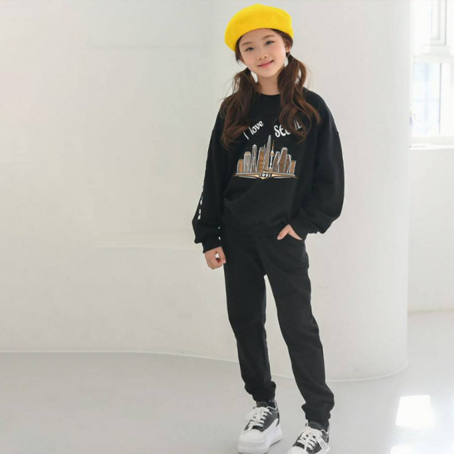 잭키드 여아용 서울론 조거팬츠 세트