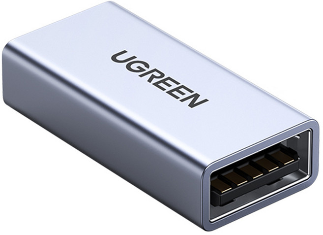 유그린 메탈케이스 USB3.0 A F to F 연장 젠더 커플러, 1개, US381