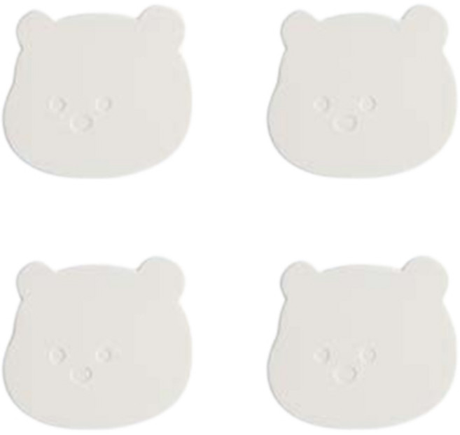 에라토 테디 실리콘 컵받침, 크림, 4개