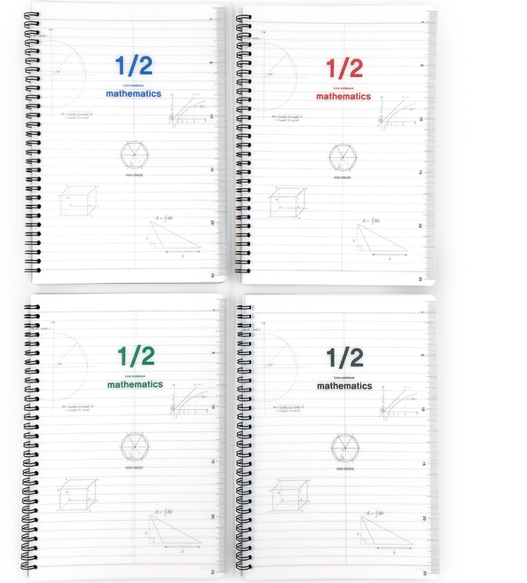 위드나 2분할 PP 수학노트 4p 세트, 랜덤발송, 1세트