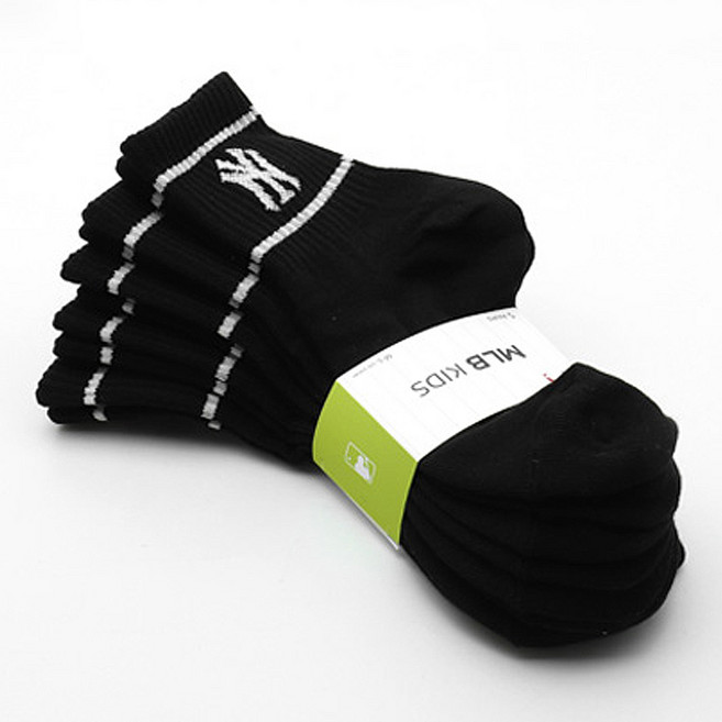 뉴욕양키스 엠엘비 아동용 중앙빅로고 중목 양말 5켤레 세트