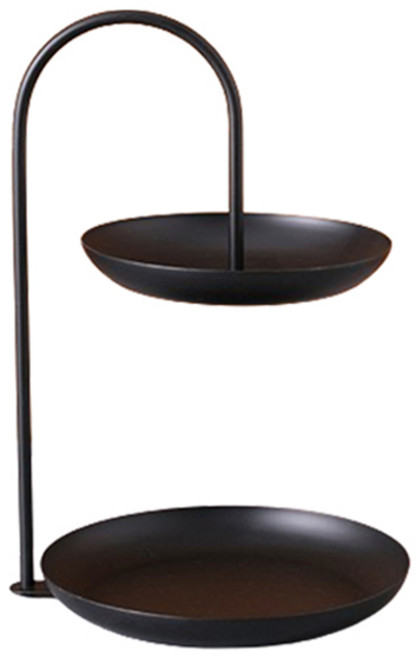 ABM 인테리어 다용도 2단 트레이, 블랙, 1개