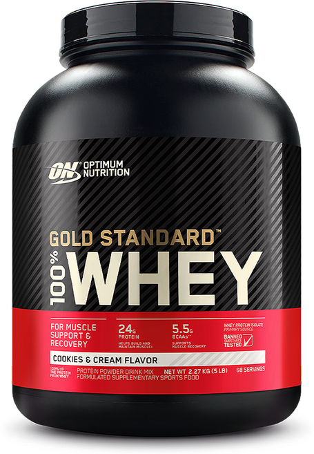 옵티멈뉴트리션 골드 스탠다드 웨이 단백질 WPI 분리유청 쿠키앤크림, 2.27kg, 1개