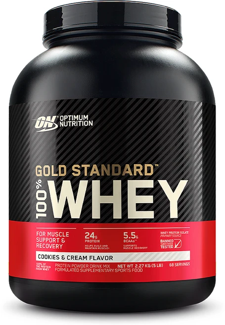 옵티멈뉴트리션 골드 스탠다드 웨이 단백질 WPI 분리유청 쿠키앤크림, 2.27kg, 1개 - 쿠팡