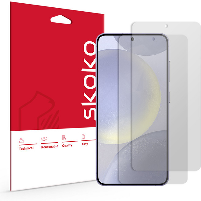 스코코 지문방지 저반사 액정보호필름 2p 세트, 1세트