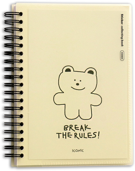 아이코닉 이형지 양면 인스 보관 스티커북, 02Creamyellow, 1개