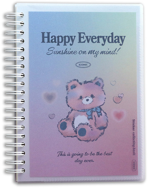 아이코닉 이형지 양면 인스 보관 스티커북, 04Lavender, 1개