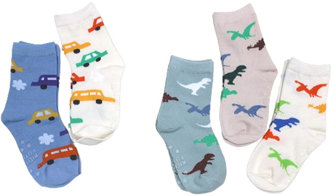 키즈퓨처 아동용 디어삭스 쥬라기붕붕카 중목 양말 5켤레 세트