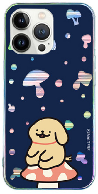 몰티즈 퐁실 홀로그램 젤하드 휴대폰 케이스