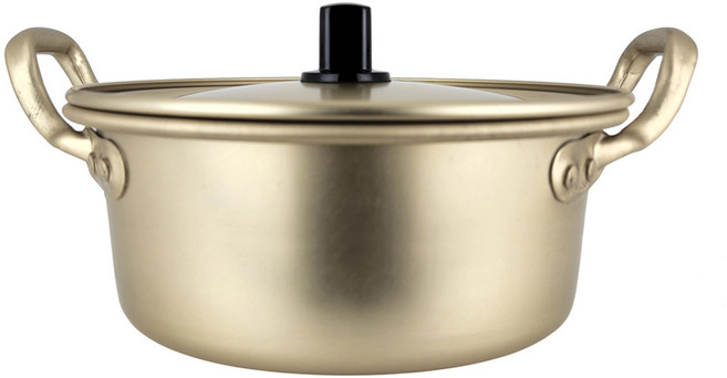 남선 보글보글 양수 황냄비, 18cm, 노란색, 1개