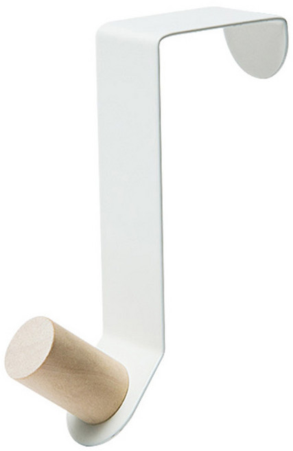 모나코올리브 파스텔 우드 도어 후크 걸이, 화이트, 1개