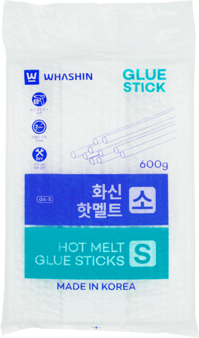 화신 핫멜트 글루 스틱 소 7mm 600g, 1개