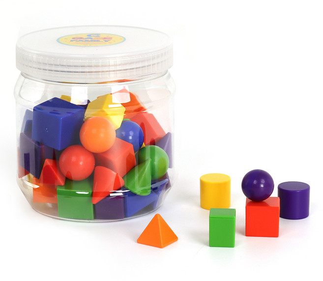 가베가족 레인보우 미니 입체도형 세트 60p, 1개