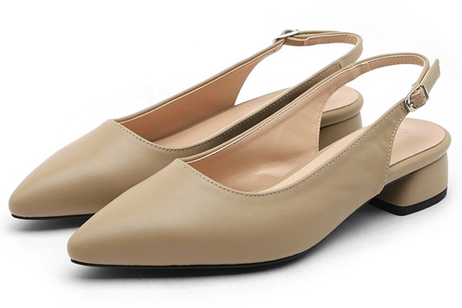 사뿐 여성용 멜로드 베이직 슬링백 플랫슈즈 3cm