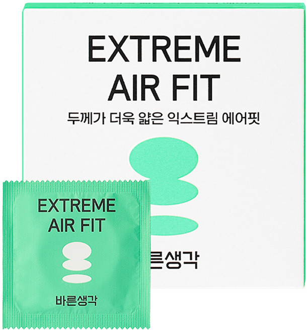 바른생각 익스트림 에어핏 일반형 콘돔, 3개입, 1개