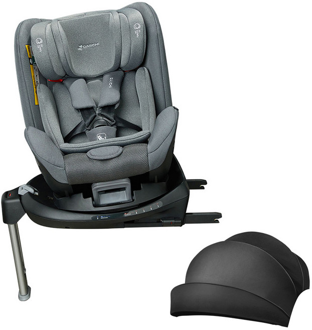 다이치 블리바 360 프로 아이사이즈 카시트 일체형 + 선바이저 세트, 그레이