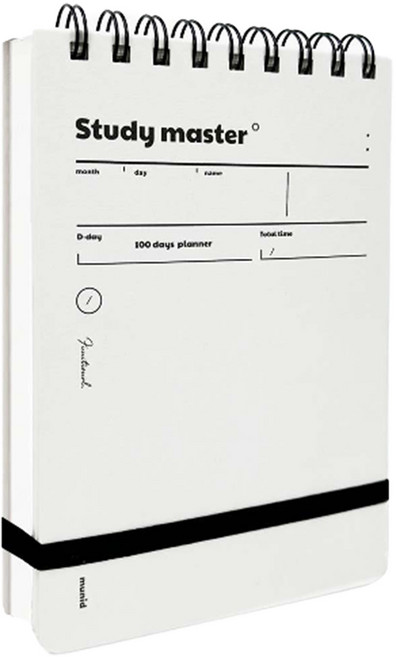 뮤니드 상철 100일 스터디 플래너 밴드형, 화이트, 1개