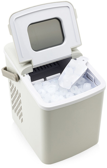 제크롤 자동세척 스테인리스 제빙기 아이보리 12kg, JK-2W1209FJ - 제빙기