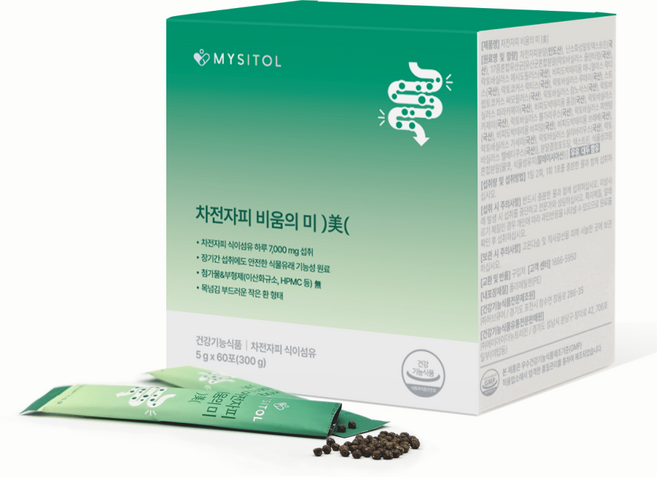 마이시톨 차전자피 비움의 미 식이섬유 7g 장건강 유산균 60p, 300g, 1개