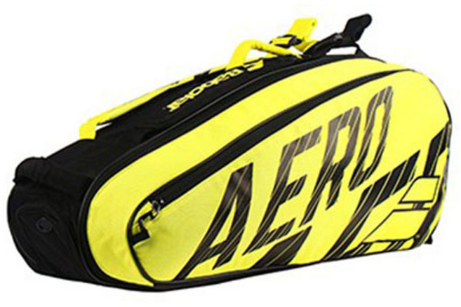 바볼랏 2021 퓨어에어로 x6 2단가방, 블랙 + 옐로우, 1개