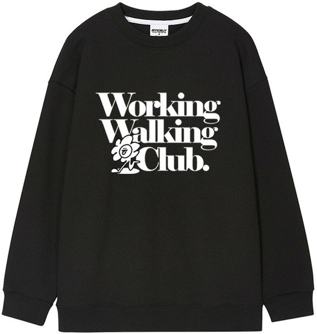 오티디 프리미엄 쮸리 오버핏 워킹클럽 맨투맨 OT18010