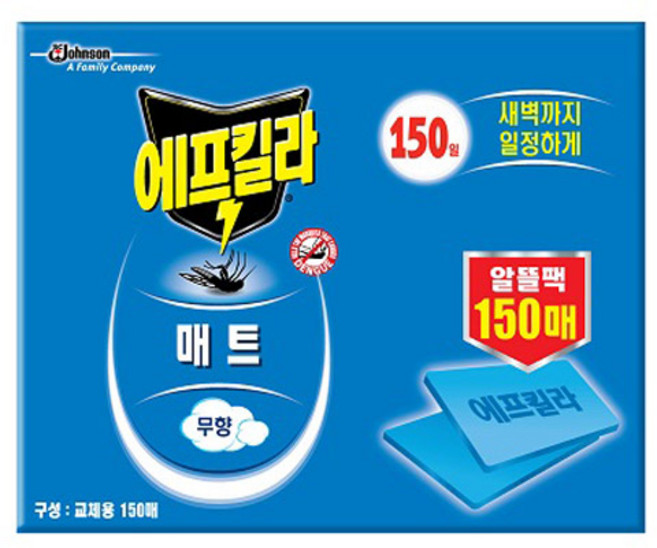 에프킬라 훈증기 매트 교체용 150p, 1개