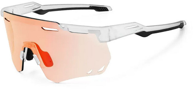 락브로스 스포츠 변색 고글 도수클립포함 SP323, 클리어(프레임) + 핑크레드(렌즈), 1개