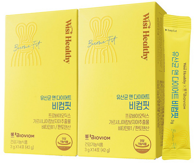 위시헬씨 유산균 앤 다이어트 비컴핏, 14회분, 2개