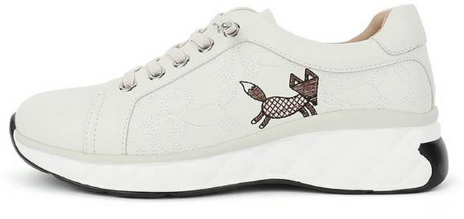 J SHOE 牛皮Sportin刺繡輕量運動鞋 4cm