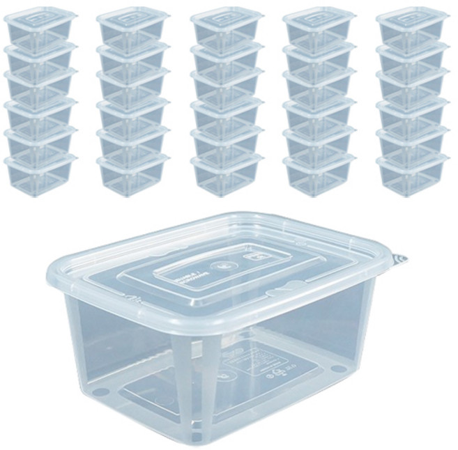 냅킨코리아 직사각 밀폐용기 50p x 0.5L + 뚜껑 50p 세트, 1세트, 단품