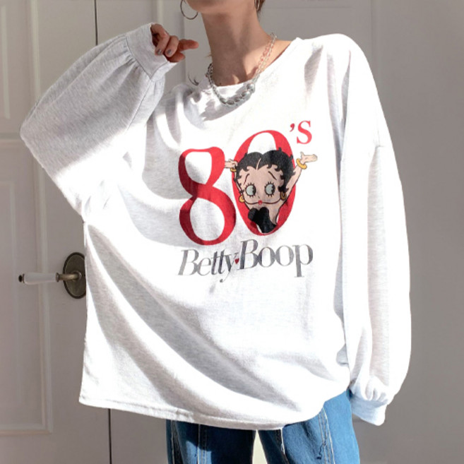 라라온 여성용 시보리 퍼프 소매 박스티 TSP062