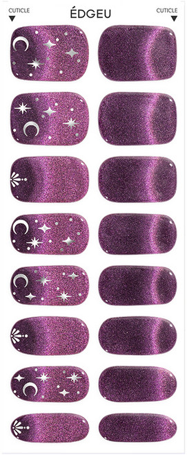 [비건뷰티] 엣지유 샵젤 붙이는 젤네일 16p 세트, 퍼플 나이트 마그넷, 1개
