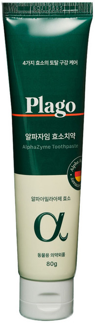 플라고 반려동물 알파자임 효소치약, 80g, 1개