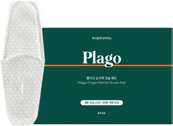 플라고 반려동물 손가락 칫솔 패드 60p, 1개 - 쿠팡
